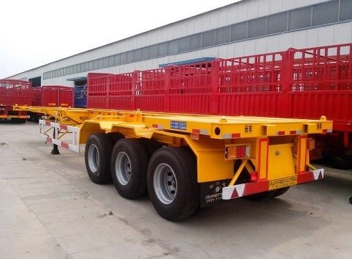 2 essieux 20 ft cadre squelettique conteneur de transport semi-remorque à la demande du client