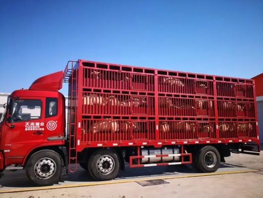 Trailers pour le transport du bétail à trois essieux 20-40 tonnes