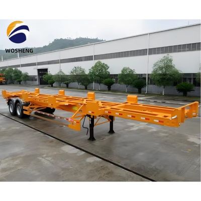 2 essieux 20 ft cadre squelettique conteneur de transport semi-remorque à la demande du client