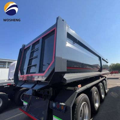 3 essieux 4 essieux basculant basculant camion de décharge arrière semi-remorque 9800x2500x3500mm