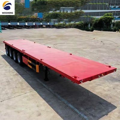 30-100 tonnes Capacité 2 essieux 20 pieds conteneur à plat Semi-remorque pour l'utilisation de camions