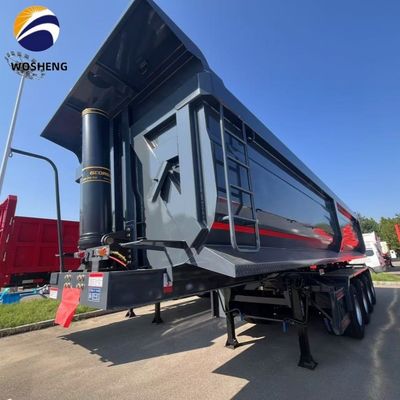 Trailers à roues 3 et 4 axes à bascule à bascule arrière camions à décharge semi-remorque pour la construction