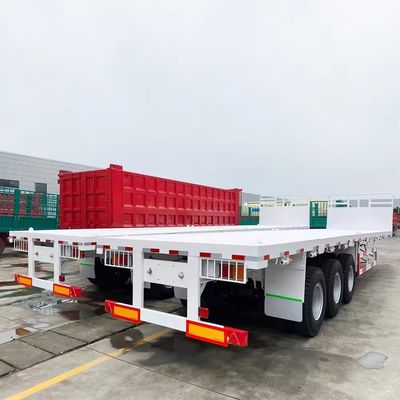 30-100 tonnes Capacité 2 essieux 20 pieds conteneur à plat Semi-remorque pour l'utilisation de camions