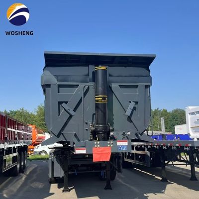 Trailers à roues 3 et 4 axes à bascule à bascule arrière camions à décharge semi-remorque pour la construction
