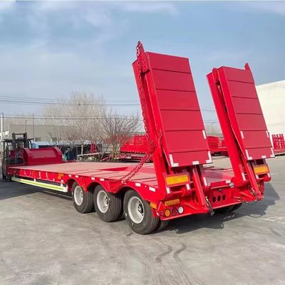 150 tonnes de chargement maximal Lowboy Semi-remorque basse pour le transport lourd personnalisable