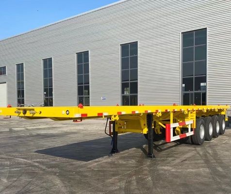 2 3 4axle remorque à lit plat personnalisation de la jante 9.0-22.5 Container Taille 20ft 45ft 40ft