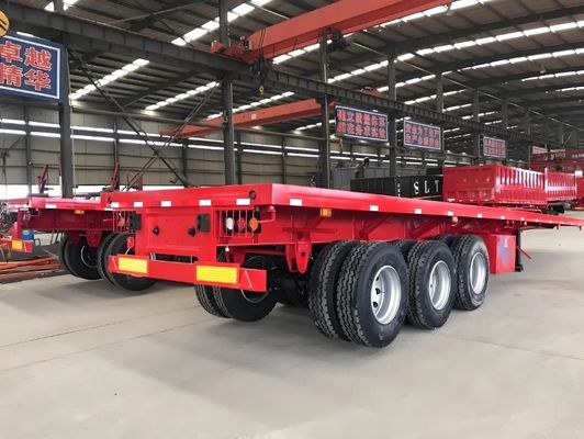 2 3 4axle remorque à lit plat personnalisation de la jante 9.0-22.5 Container Taille 20ft 45ft 40ft
