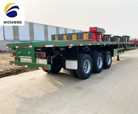 Charge utile maximale de 100 tonnes Semi-remorque idéale pour le transport de conteneurs de 20 pieds 45 pieds 40 pieds