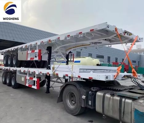 Charge utile maximale de 100 tonnes Semi-remorque idéale pour le transport de conteneurs de 20 pieds 45 pieds 40 pieds