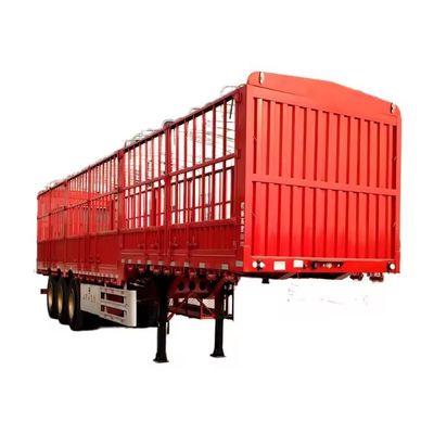 3 essieux remorque de chargement à clôture avec charge utile maximale de 100 tonnes et dimensions 13000*2550*2900mm