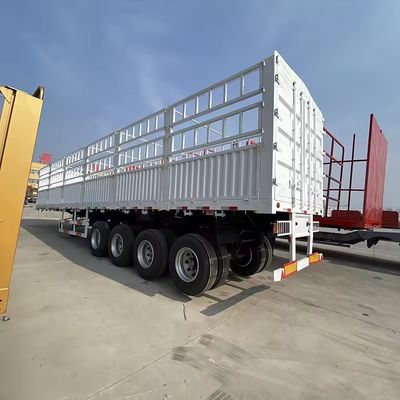 Semi-remorque à 3 axes et 4 axes, remorque pour camions, chargement et clôture pour bétail