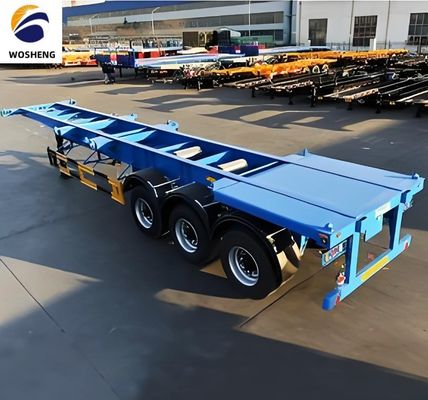 Trailers à conteneurs à suspension mécanique pour conteneurs de 20 pieds, 40 pieds et 45 pieds