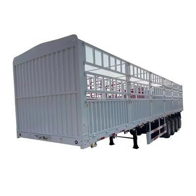 Semi-remorque à 3 axes et 4 axes, remorque pour camions, chargement et clôture pour bétail