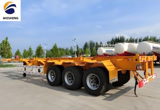 Trailers à conteneurs à suspension mécanique pour conteneurs de 20 pieds, 40 pieds et 45 pieds