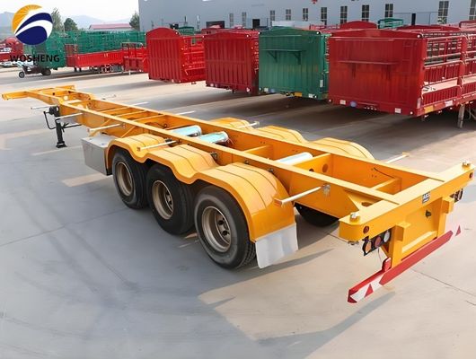 Trailers à conteneurs à suspension mécanique pour conteneurs de 20 pieds, 40 pieds et 45 pieds