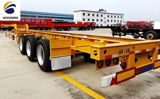 Trailers à conteneurs à suspension mécanique pour conteneurs de 20 pieds, 40 pieds et 45 pieds