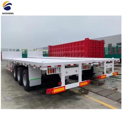 Vente directe de pneus à trois essieux à lit plat semi-remorques à lit plat de conteneurs à pneus de remorque 12R22.5