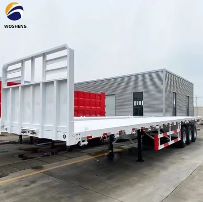 Vente directe de pneus à trois essieux à lit plat semi-remorques à lit plat de conteneurs à pneus de remorque 12R22.5