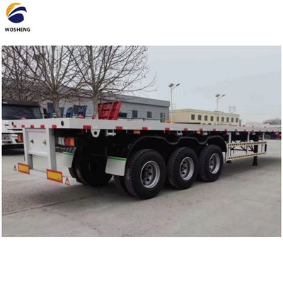 Vente directe de pneus à trois essieux à lit plat semi-remorques à lit plat de conteneurs à pneus de remorque 12R22.5