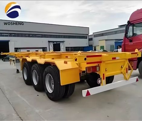 Trailer de conteneurs de 20 pieds et 40 pieds avec train de débarquement lourd 28 t