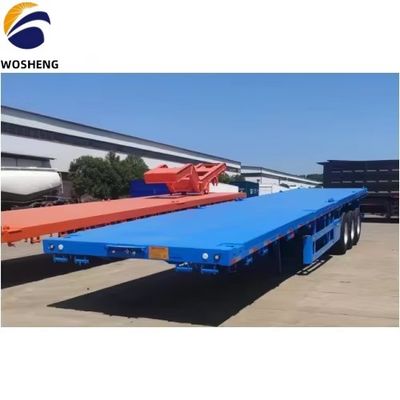Trailers à conteneurs 20T-80T à plateau, semi-trailers en acier de Wosheng