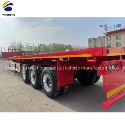 Trailers à conteneurs de 40 pieds professionnels 3 axles semi-remorque à plat avec 2 &quot; 50mm King Pin