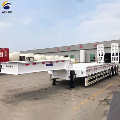 Camions à plancher bas Trailer Charge maximale de 150 tonnes Col de poule 3 essieux 4 essieux