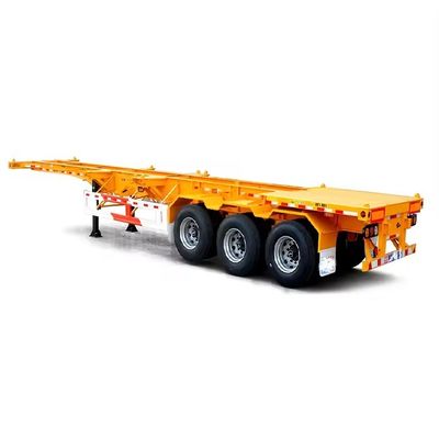 Trailers à conteneurs à trois essieux de 40 pieds et 20 pieds Trailers à squelette avec train d'atterrissage lourd 28 t