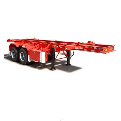 Trailers à conteneurs à trois essieux de 40 pieds et 20 pieds Trailers à squelette avec train d'atterrissage lourd 28 t