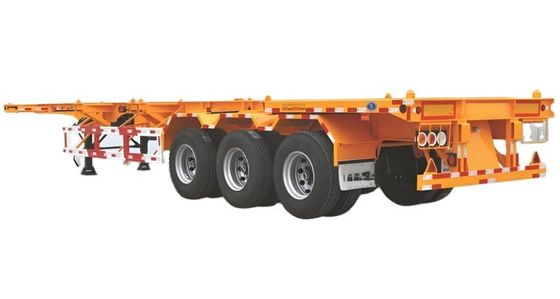 Trailers à conteneurs à trois essieux de 40 pieds et 20 pieds Trailers à squelette avec train d'atterrissage lourd 28 t