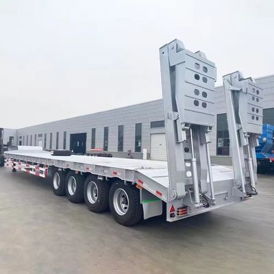 Camions à plancher bas Trailer Charge maximale de 150 tonnes Col de poule 3 essieux 4 essieux