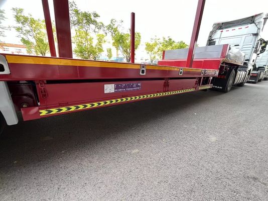 Container de 40 pieds, tube en bois, en acier, semi-remorque de transport avec pile en acier amovible