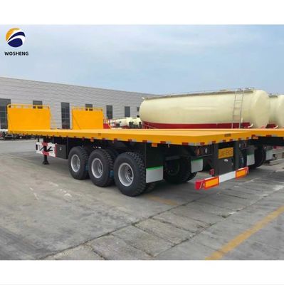 12500x2500x1600-3100mm Semi-remorque pour conteneur 30-70t Lourdes charges de remorque à plat
