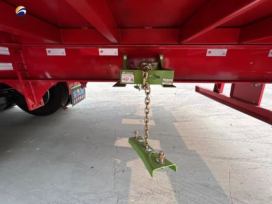 Wosheng 3 axes 20-50T Semi-remorque à hautes clôtures pour animaux de compagnie pour le transport de légumes