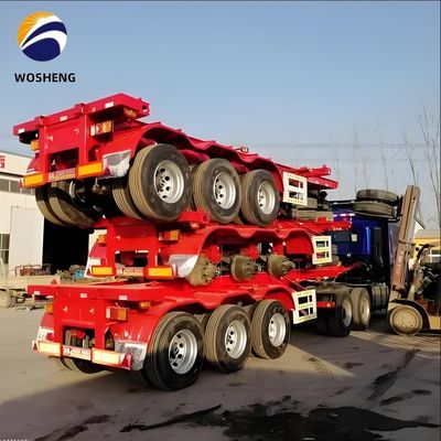Transport de conteneurs 3 essieux 20FT 40FT conteneur châssis squelette semi-remorque pour camion