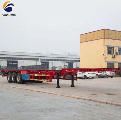 Transport de conteneurs 3 essieux 20FT 40FT conteneur châssis squelette semi-remorque pour camion
