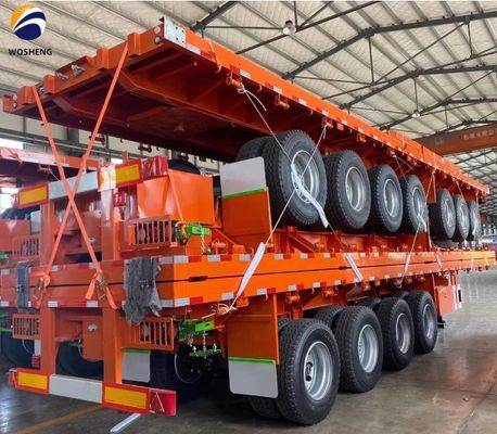 3 axes 4 axes 40-120 tonnes Lit plat 20 pieds 40 pieds 45 pieds 53 pieds Conteneur Trailer de camion plat