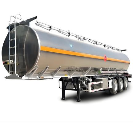 Vente directe réservoir de carburant en acier inoxydable 42cbm semi-remorque avec 28 tonnes de train d'atterrissage