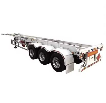 Chassis de transport de conteneurs à 3 essieux pour camions 20/40/45 pieds Semi-remorque à squelette en acier