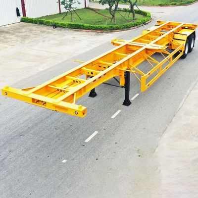 Chassis de transport de conteneurs à 3 essieux pour camions 20/40/45 pieds Semi-remorque à squelette en acier