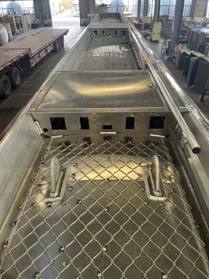 Vente directe réservoir de carburant en acier inoxydable 42cbm semi-remorque avec 28 tonnes de train d'atterrissage