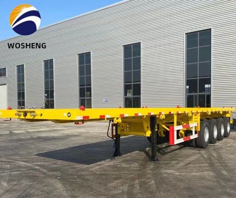 Trailers de conteneurs à 3 essieux professionnels de 40 pieds avec une capacité de chargement de 50 tonnes