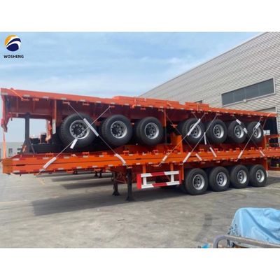 Trailers de conteneurs à 3 essieux professionnels de 40 pieds avec une capacité de chargement de 50 tonnes