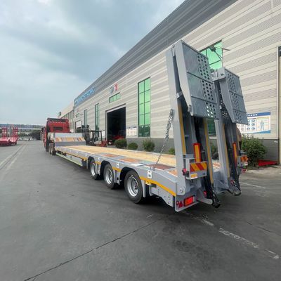 Suspension pneumatique 3 essieux 40 à 80 tonnes Semi-remorque en acier basse