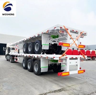 3 semi-remorques à roues plates à essieu pour bord de transport de conteneurs de 20 ou 40 pieds 9.0-22.5