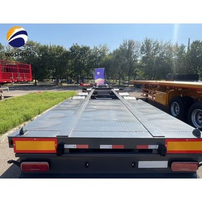 4 essieux Container de transport maritime Skeleton Trailer pour le transport de conteneurs de couleur personnalisée