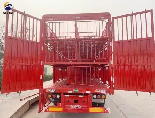 Semi-remorque à hautes clôtures Q345B/T700 pour le transport de bétail et de vaches