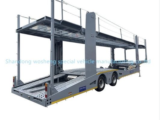 Acier 2/3 axe 8 position véhicule de transport semi-remorque avec -produit système de freinage à tambour d'air