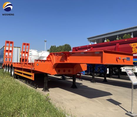 Semi-remorque basse 60-100 tonnes à 4 essieux pour le transport de camions lourds et de remorques