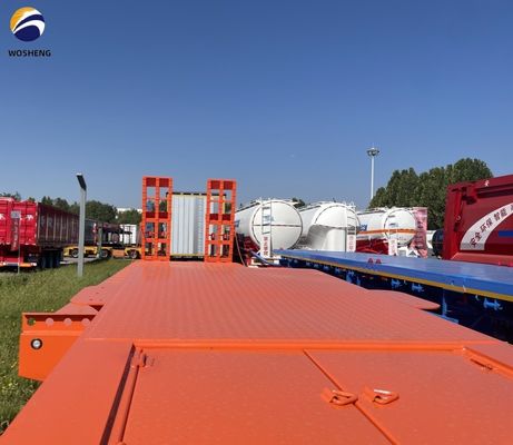 Semi-remorque basse 60-100 tonnes à 4 essieux pour le transport de camions lourds et de remorques